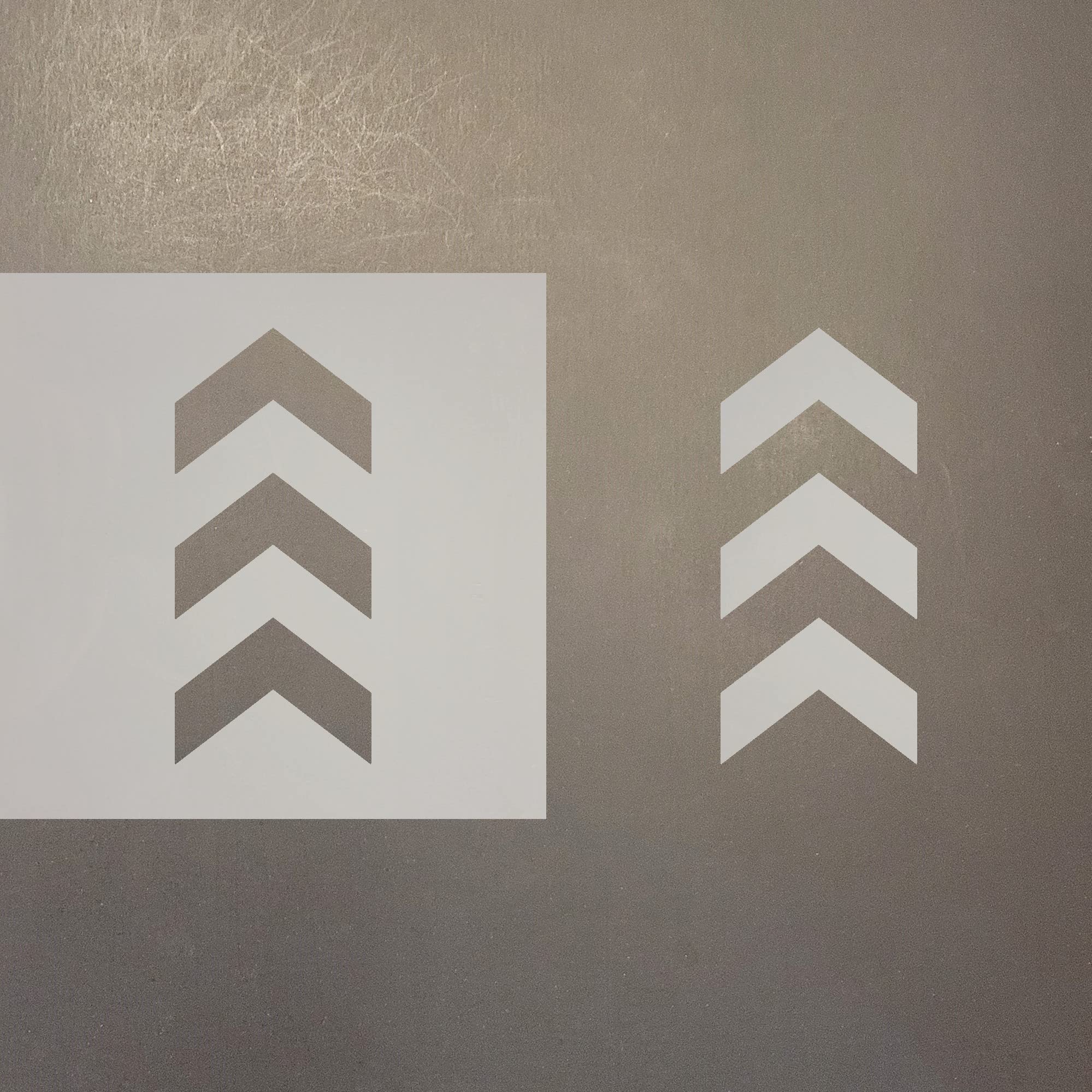 4 Inch Chevron Reusable Mylar Stencil for DIY Art, Crafts, Scrapbooking & Home Decor - Durable Plastic Template for Painting, Woodworking & Wall Designs