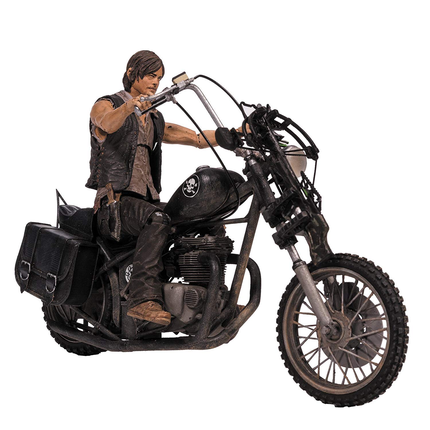 McFarlane Toys The Walking Dead TV Deluxe Box Set - Daryl Dixon with Chopper Motorcycle Action Figure - Collector's Edition for Fans & Display