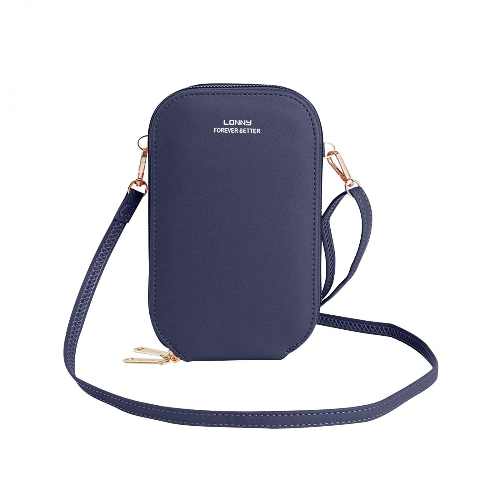 Lightweight Touch Screen PU Leather Crossbody Bag with Clear Window & Adjustable Strap - Coin Purse for Women, Perfect for Shopping, Travel & Everyday Use