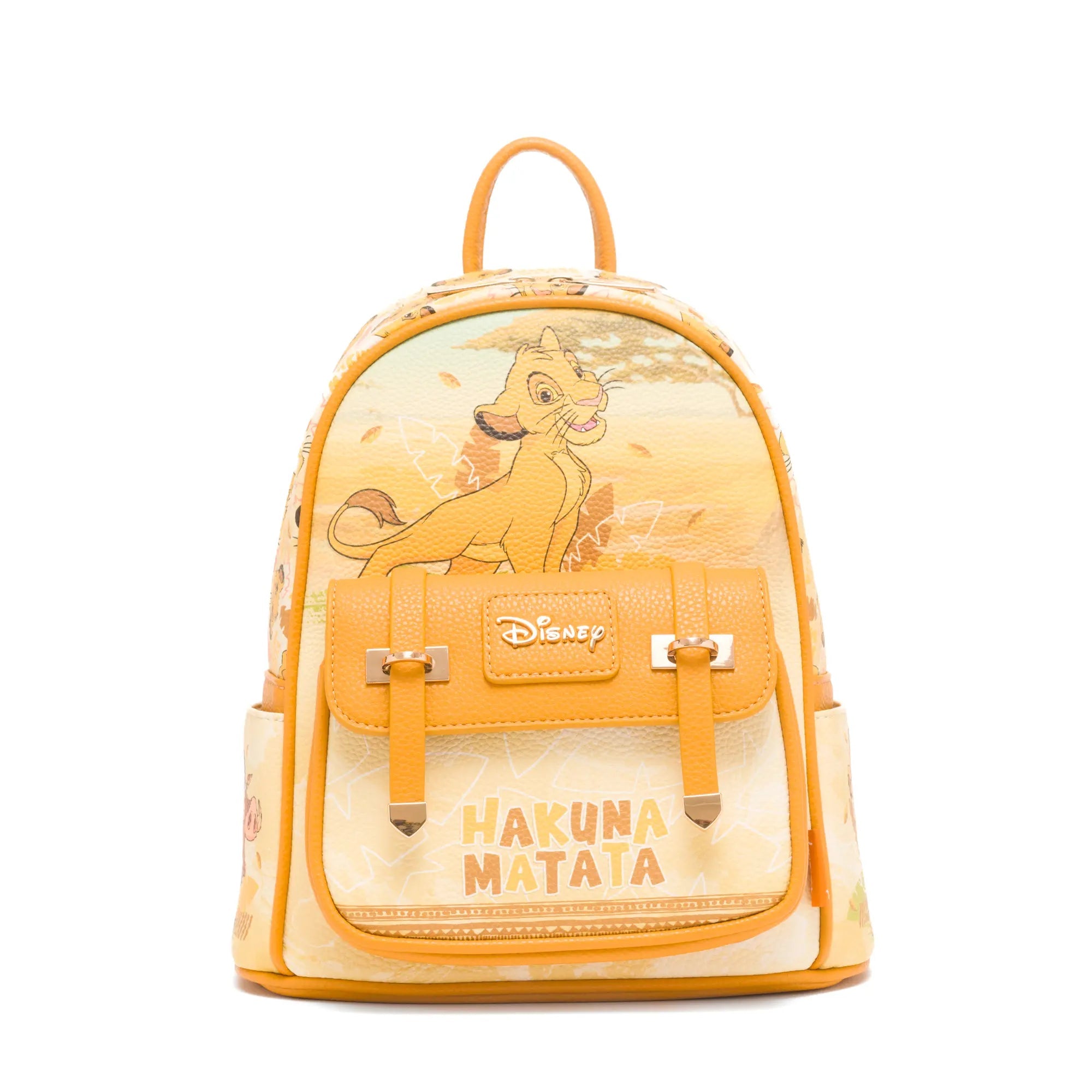 Lion King Simba 'Hakuna Matata' Vegan Leather Mini Backpack - Disney Inspired Fashion Purse for Women & Teens | Perfect for School, Travel & Cosplay Accessories