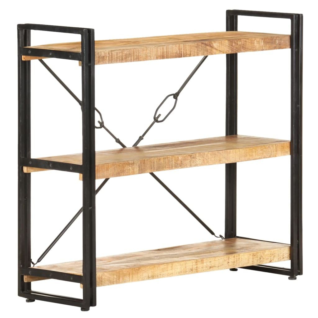 3-Tier Solid Mango Wood Bookcase - 35.4