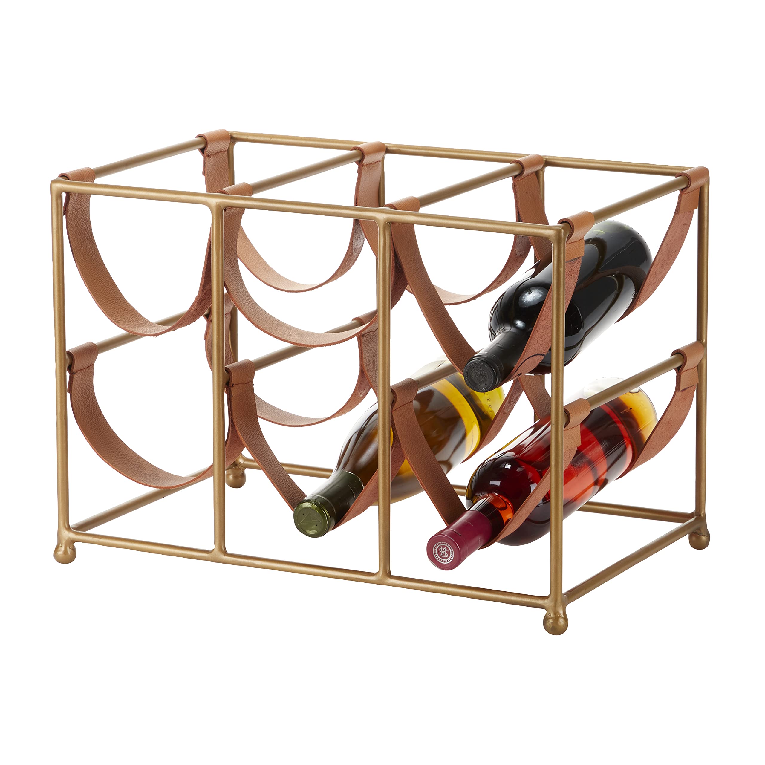 Deco 79 Modern Gold Wine Rack - 18