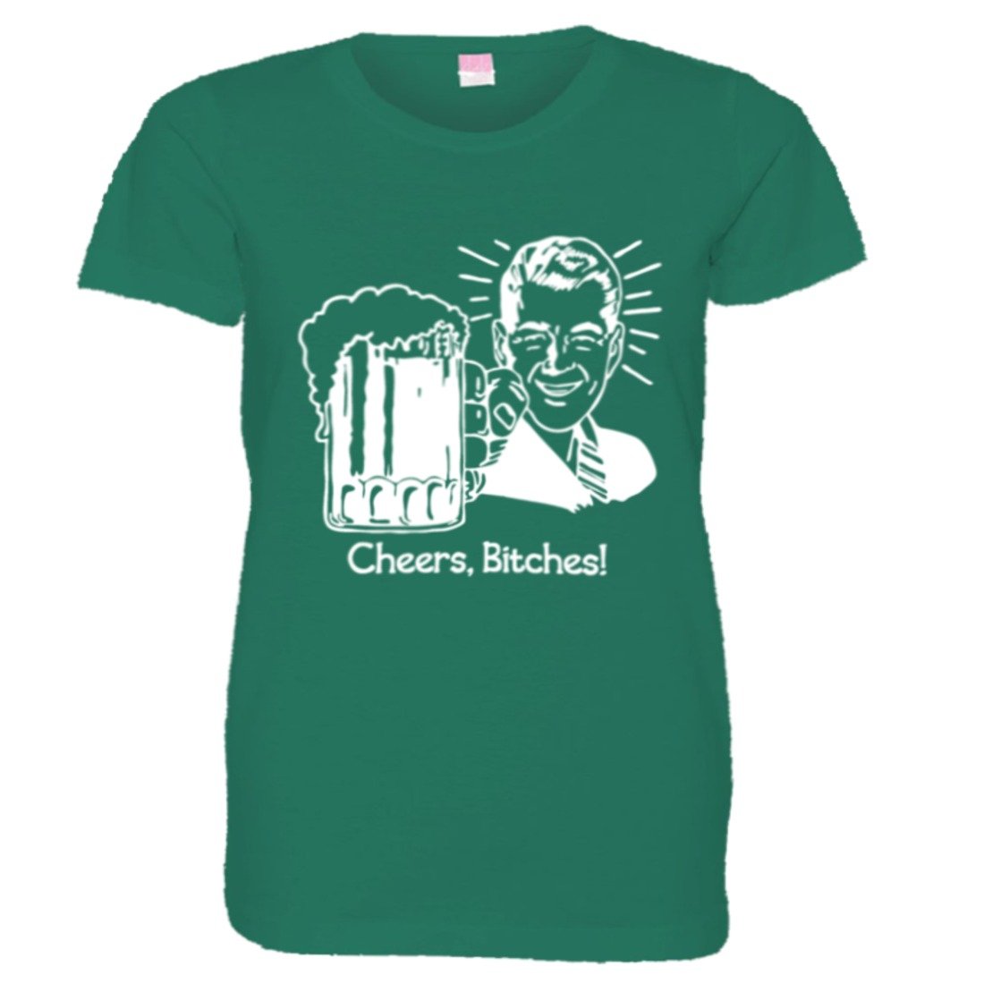 Cheers Bitches Women's Funny Beer Drinking T-Shirt - Best Friend Gift for Parties & Girls Night Out