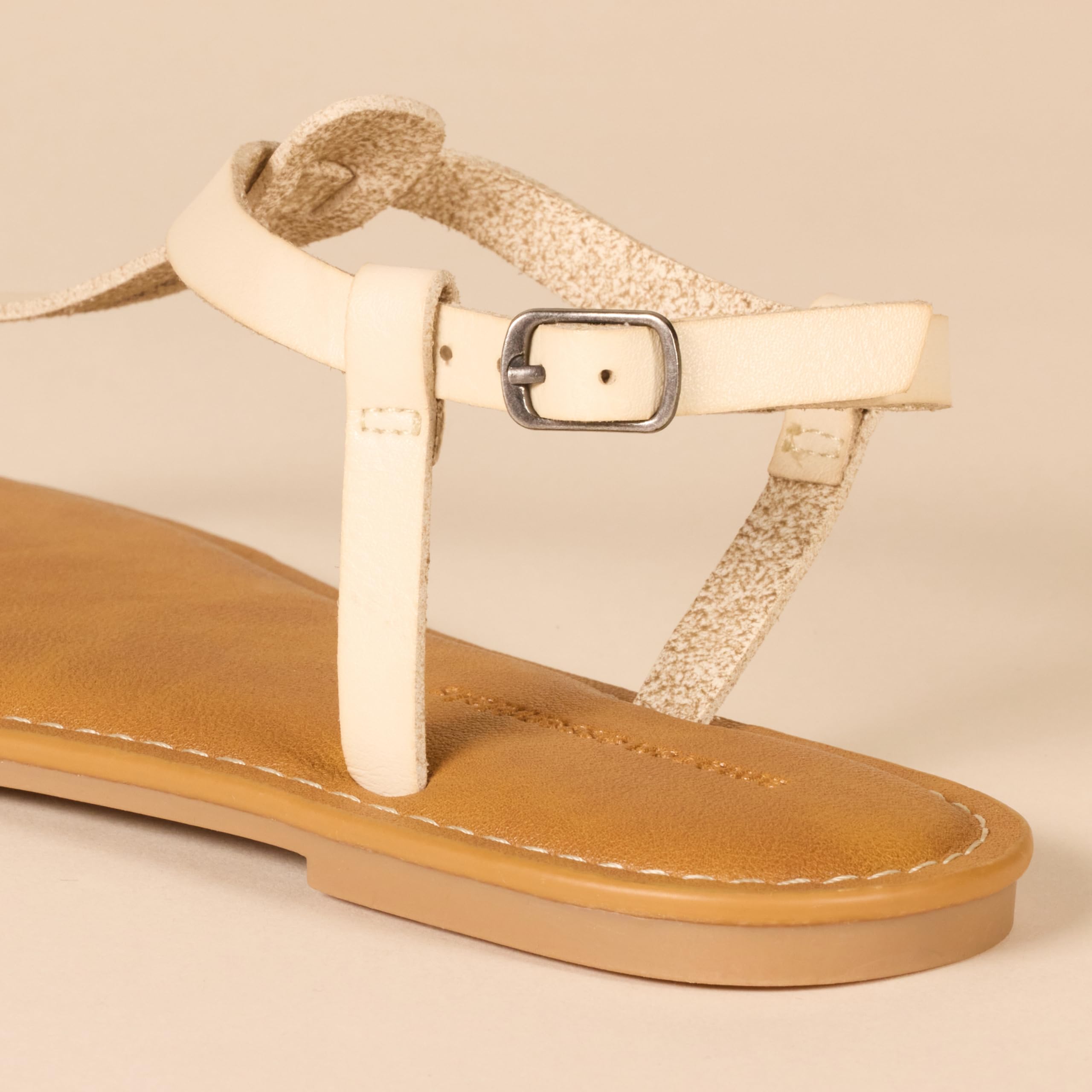 Amazon Essentials Women's Casual Thong Sandals with Adjustable Ankle Strap - Comfortable Summer Beach Flip Flops for Women, Perfect for Poolside, Vacation & Outdoor Walking