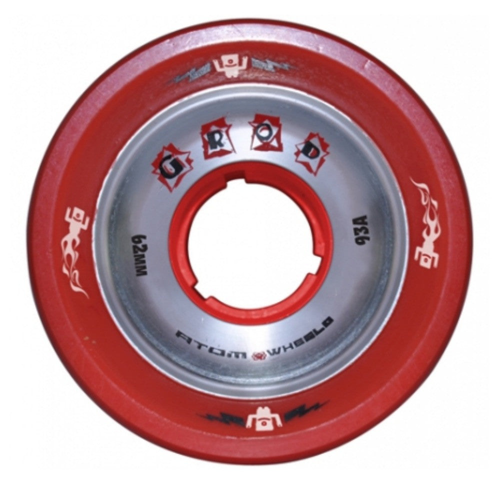 Atom G Rod HP Alloy 44mm Quad Skate Wheels - High Performance Roller Skating Wheels for Outdoor & Indoor Rinks, Speed Skating, Derby & Roller Hockey