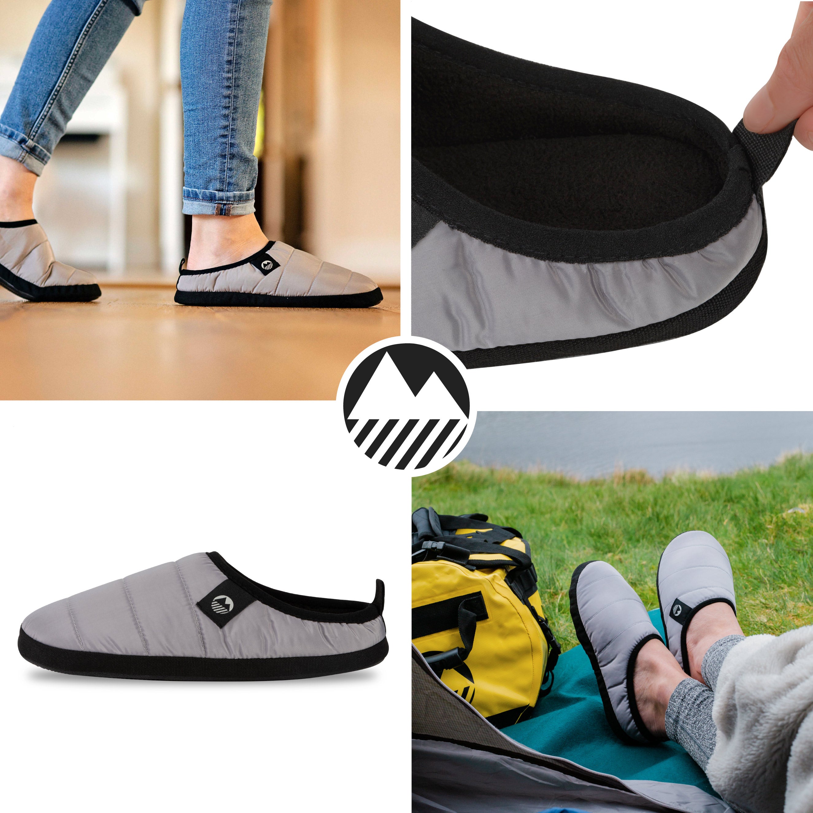 Wolfa Ultra Warm Women's Tent Slippers - Cozy Indoor/Outdoor Winter House Shoes for Camping, Hiking & Home Comfort