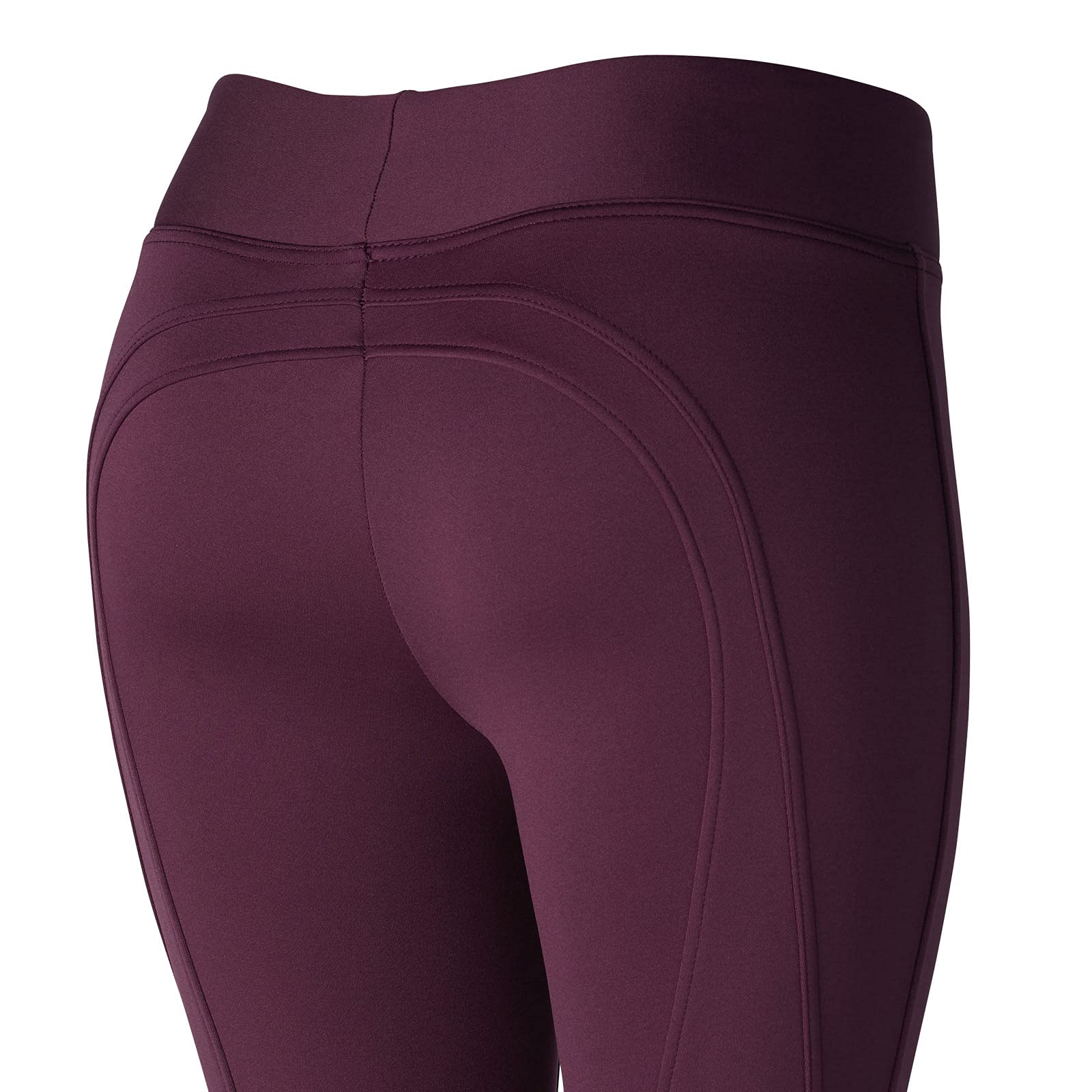 HORZE Active Women's Winter Fleece-Lined Silicone Knee Patch Equestrian Riding Tights - Warm Horseback Riding Pants for Cold Weather Equestrian Training & Outdoor Activities