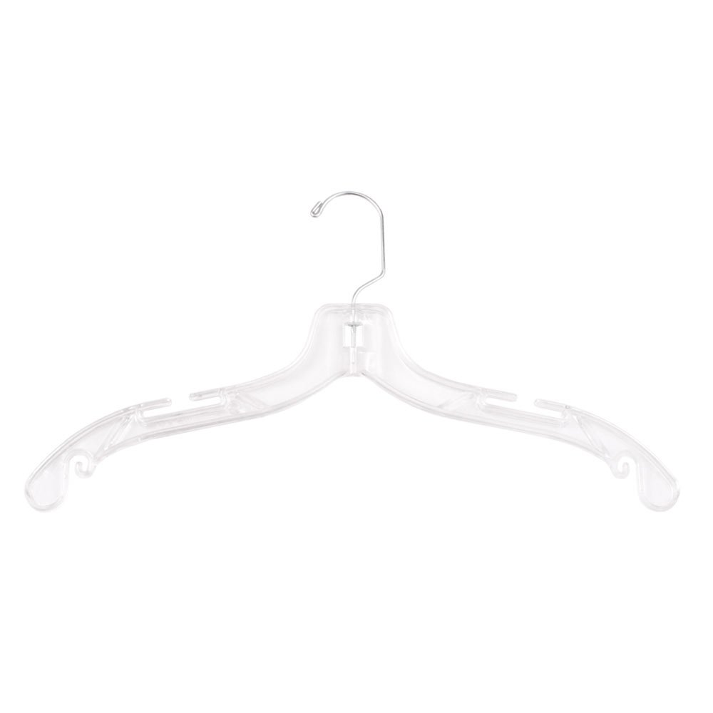 NAHANCO 405WW Heavy Duty Plastic Hangers for Wedding Dresses - 17 Inch Clear Bridal Hangers (Pack of 100) - Perfect for Bridal Shops, Dry Cleaning & Closet Organization