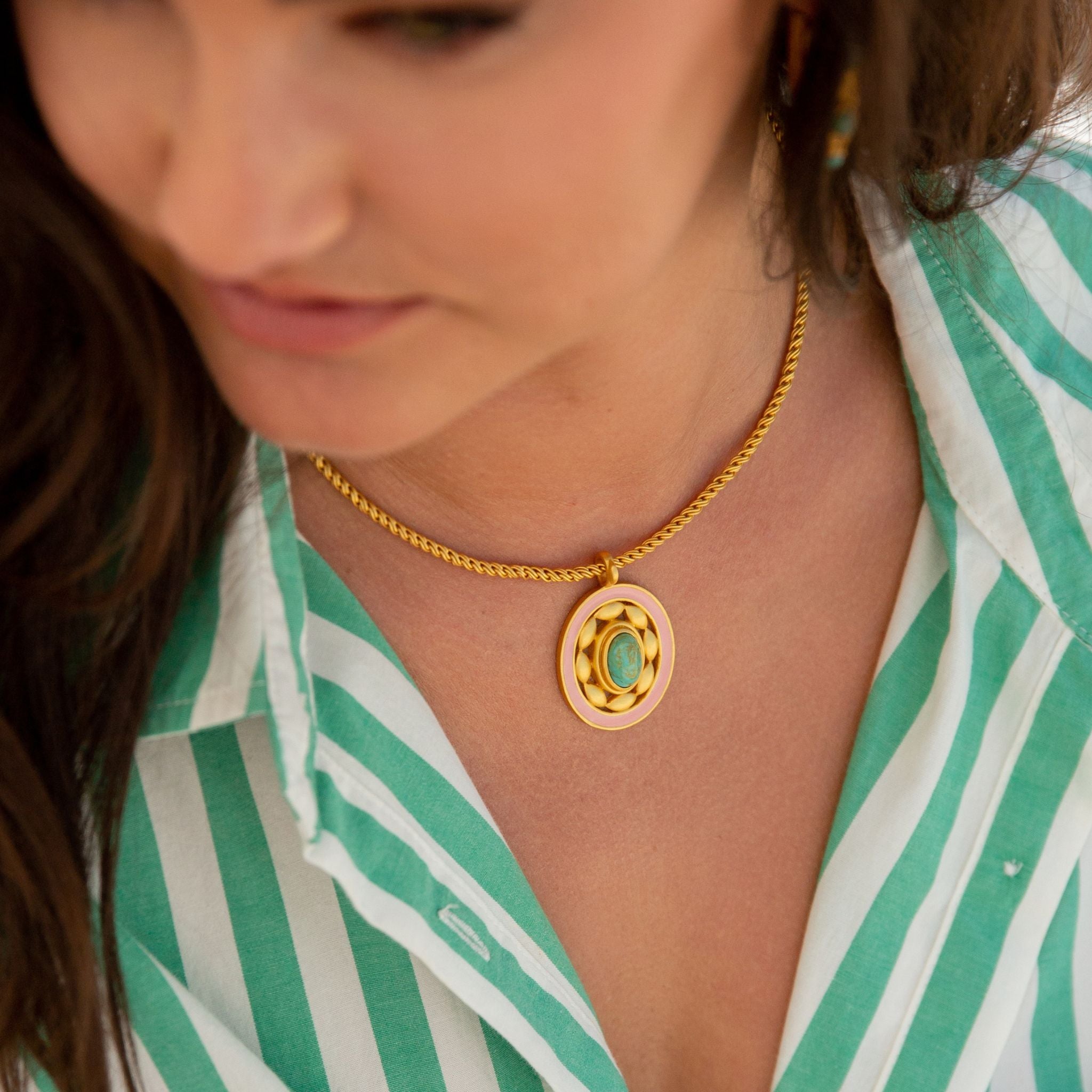 Island in the Sun Pendant Necklace - Tropical Beach Jewelry for Women - Perfect for Vacation, Summer Outfits & Boho Style