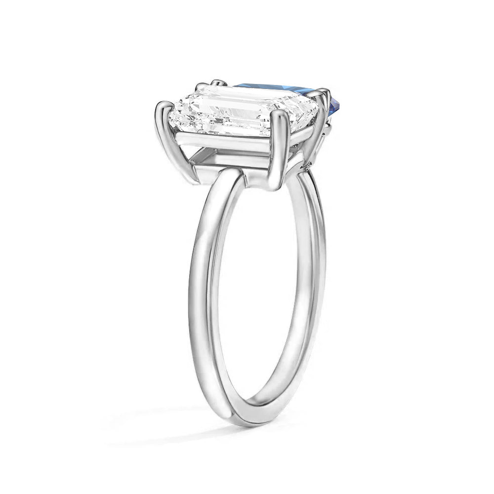 Personalized Toi et Moi Moissanite Birthstone Ring - Custom Anniversary Gift for Couples, Engagements & Romantic Occasions