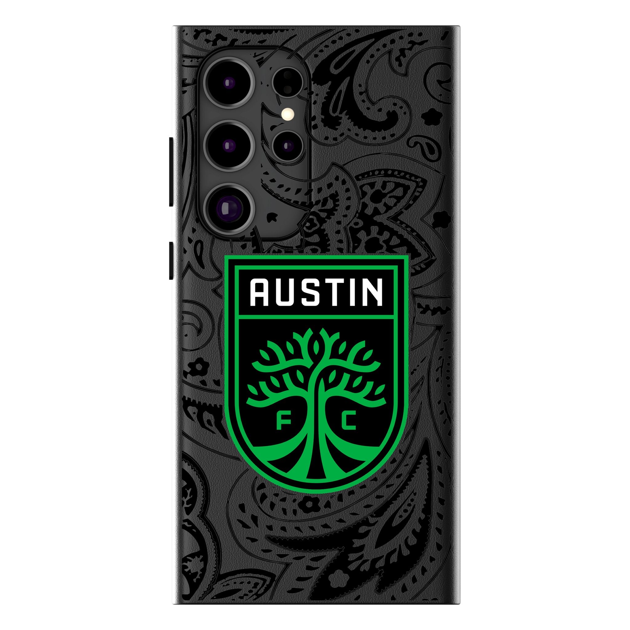 Austin FC Paisley MagSafe Compatible Phone Case for Samsung Galaxy S23/S22/S21 - Perfect for Soccer Fans & Game Day Protection