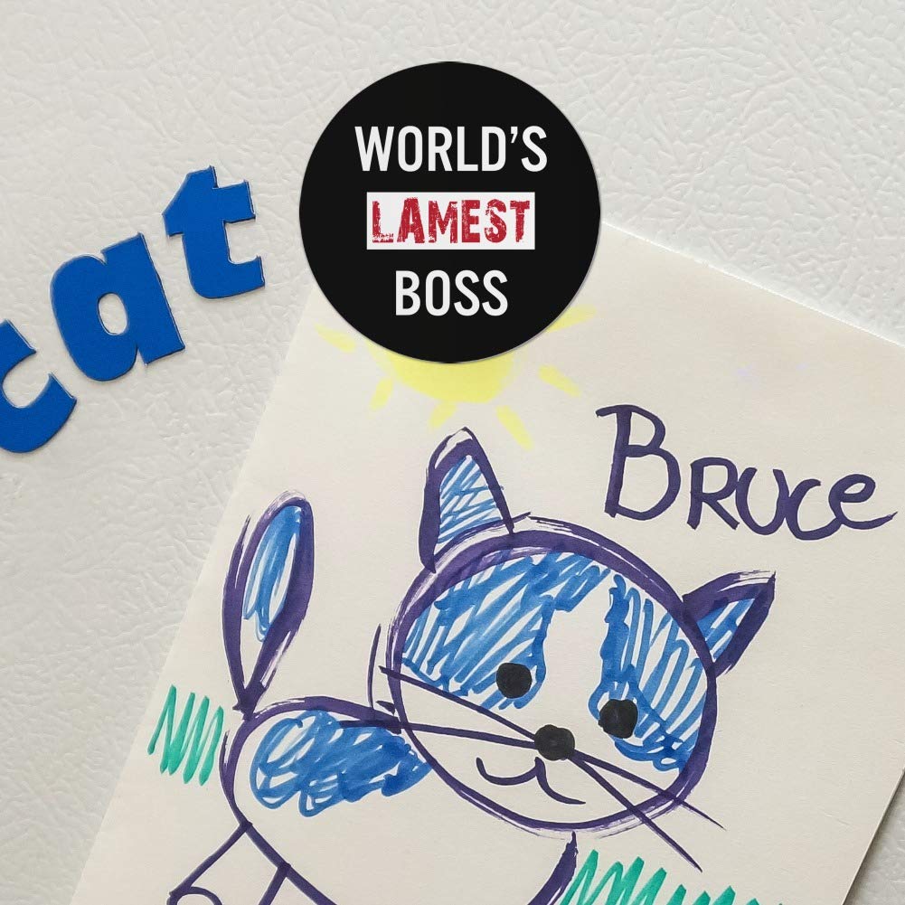 Funny Boss Refrigerator Magnets Set - Vinyl Circle Fridge Locker Magnets for Office & Home (6-Pack) - Perfect for Workplace Humor, Kitchen Decor, and Whiteboard Organization