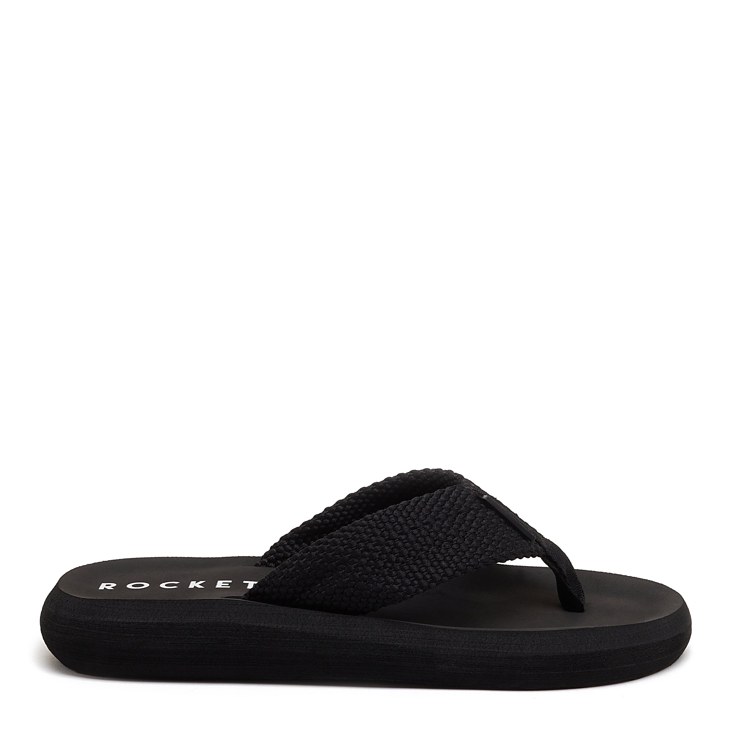 Sunset Black Webbing Flip Flops - Comfortable Summer Sandals for Beach, Pool & Casual Wear
