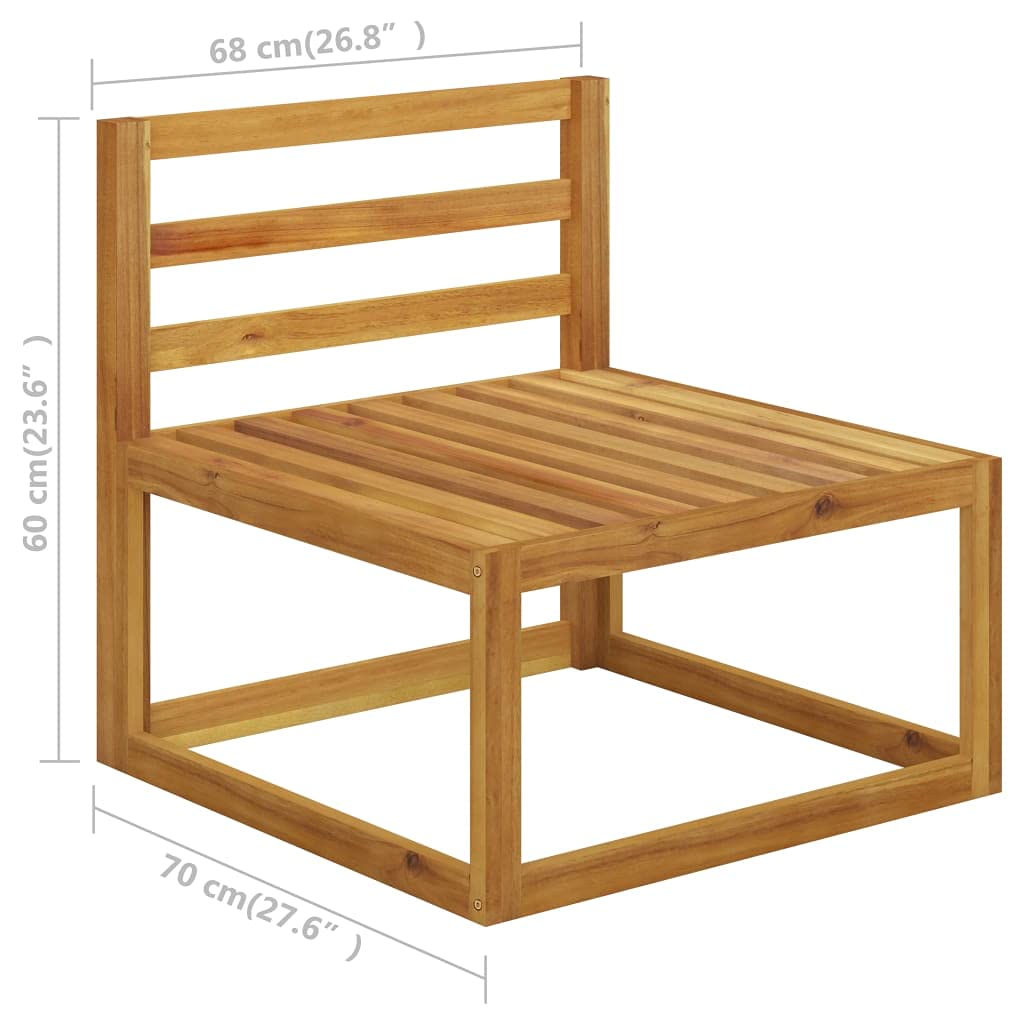 12-Piece Acacia Wood Outdoor Patio Lounge Set with Cream Cushions - Garden, Balcony & Backyard Conversation Furniture | Perfect for Relaxing, Entertaining & Outdoor Dining | Fast Priority Shipping