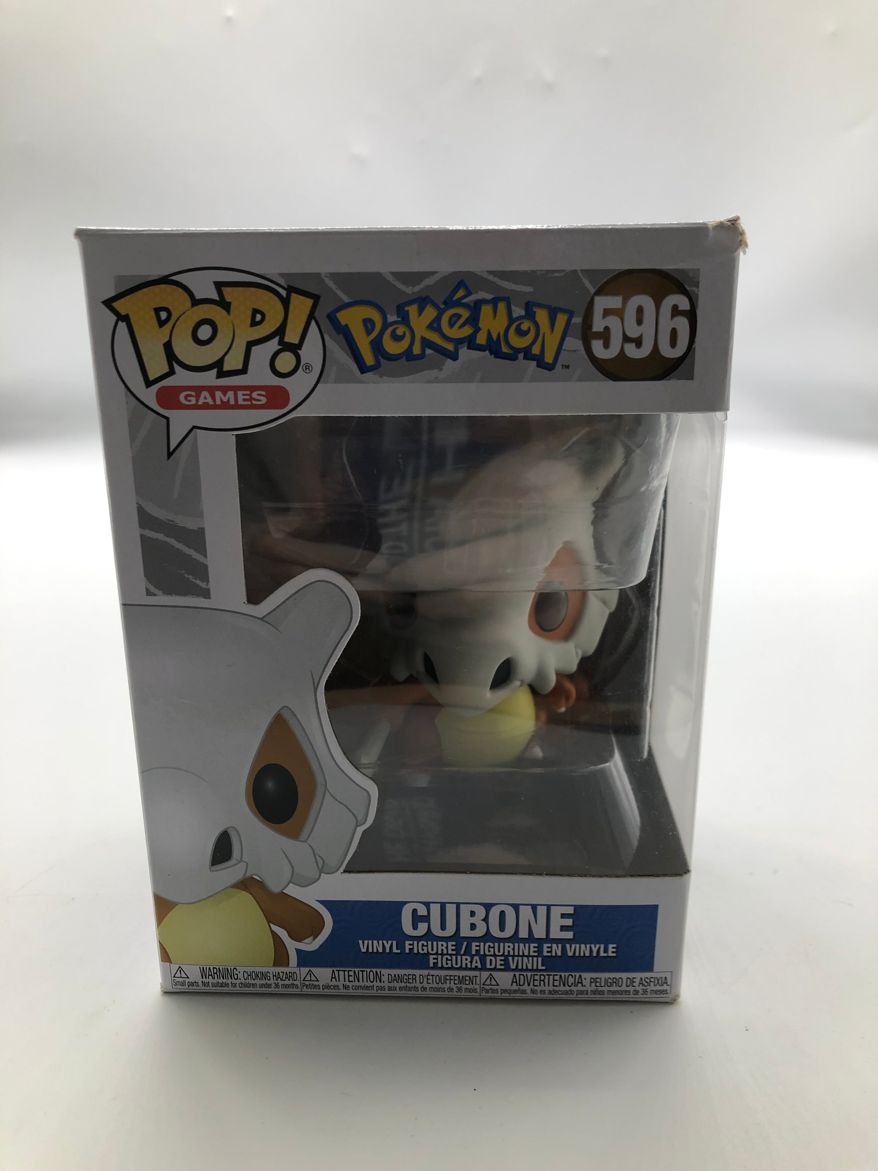 Cubone Pokemon #596 Funko Pop Vinyl Figure - Collectible Toy for Fans, Gift for Gamers & Anime Lovers - Perfect for Display, Gaming Room Decor, or Pokemon Merchandise Collection