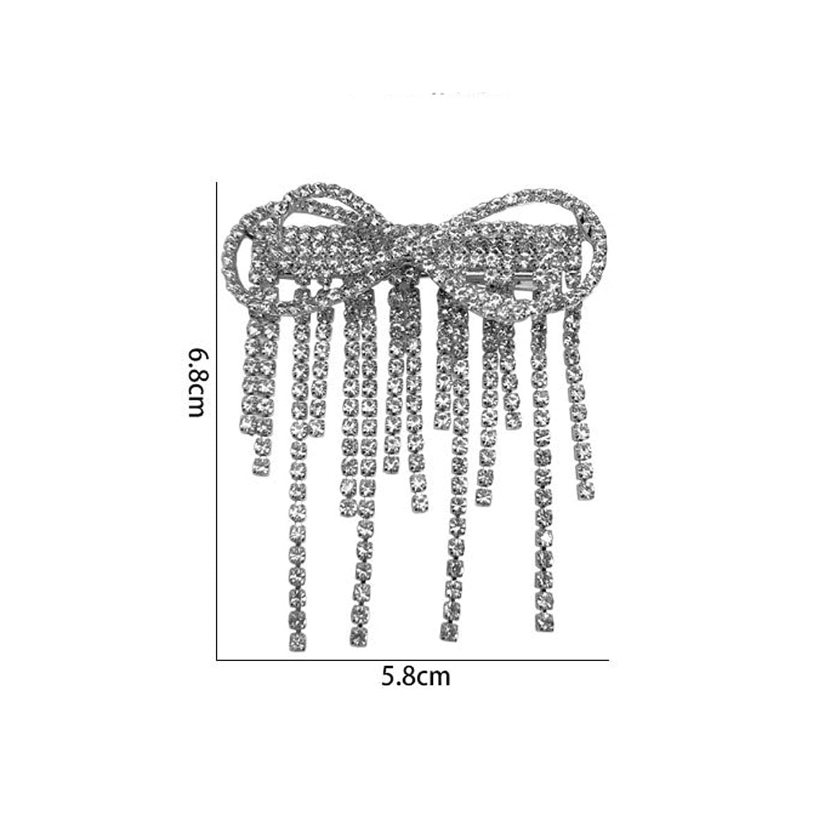 Luxury Crystal Rhinestone Butterfly Hair Clip - Elegant Tassel Barrette Hair Accessories for Women & Girls | Perfect for Weddings, Parties & Everyday Wear