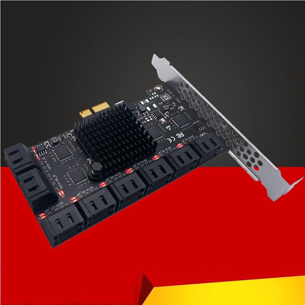 PCIe 6G SSD Adapter Card - M.2 NVMe to PCIe Expansion Card for PC, Supports 16 Devices - Perfect for Gaming Rigs, Workstations & Data Servers