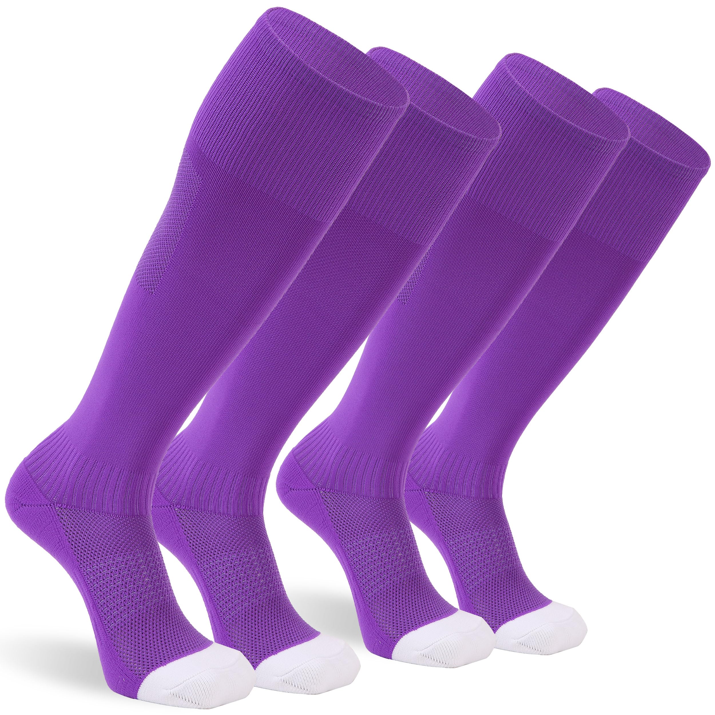 Sunew Soccer Baseball Socks for Men & Women - 2/3 Pack Multi-Sport Athletic Socks for Football, Softball, Volleyball - Youth & Adult Sizes (4 Size Options) - Perfect for Training, Games & Sports Activities