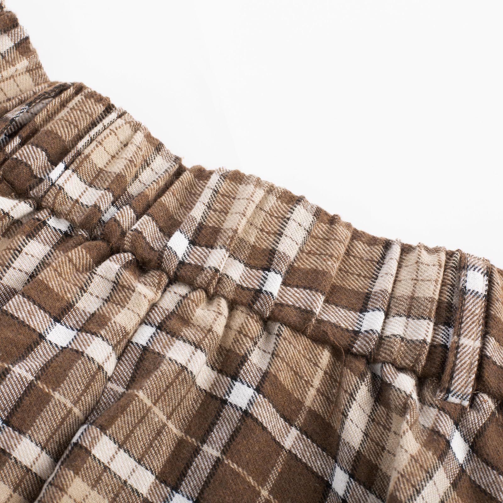 Belle Poque Women's Vintage Plaid A-Line Midi Skirt with Pockets & Belt - Flared Pleated Skirt for Fall Winter Fashion | Office, Party & Casual Wear