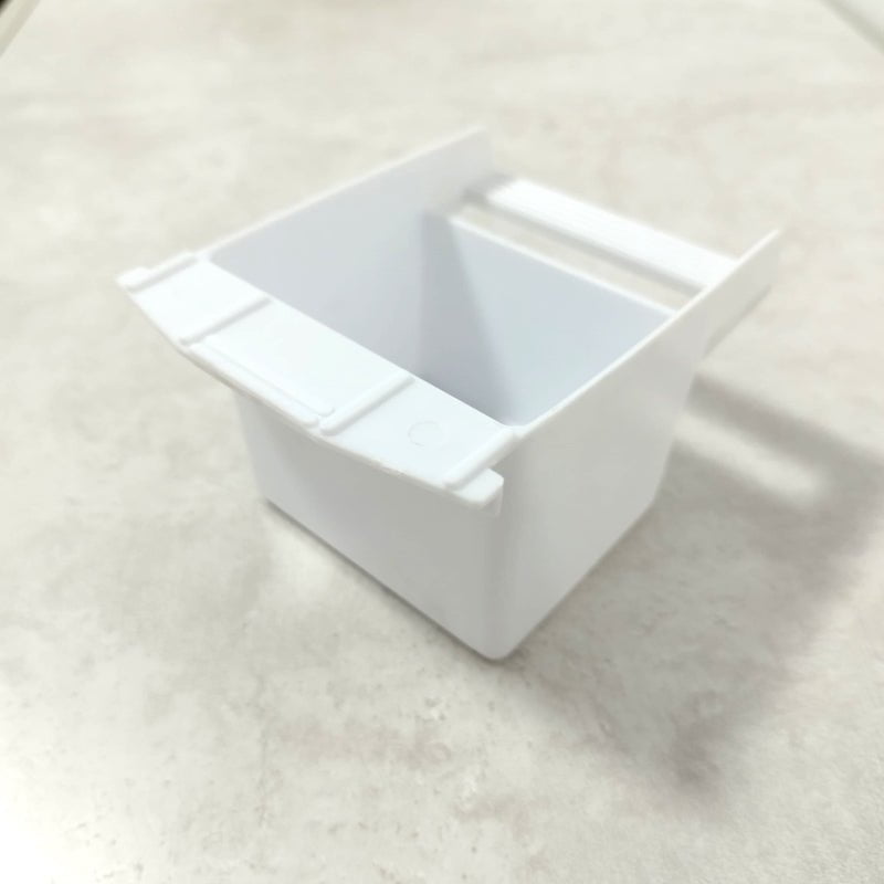 Premium White Feeder Bowl with Extended Edge - Non-Slip Pet Food & Water Dish for Dogs & Cats - Ideal for Messy Eaters & Travel Use