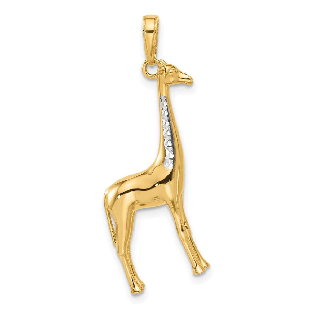 3D Diamond Cut Gold Giraffe Pendant Necklace - Model C4906 | Elegant Animal Jewelry for Women, Perfect Gift for Birthday, Anniversary & Special Occasions