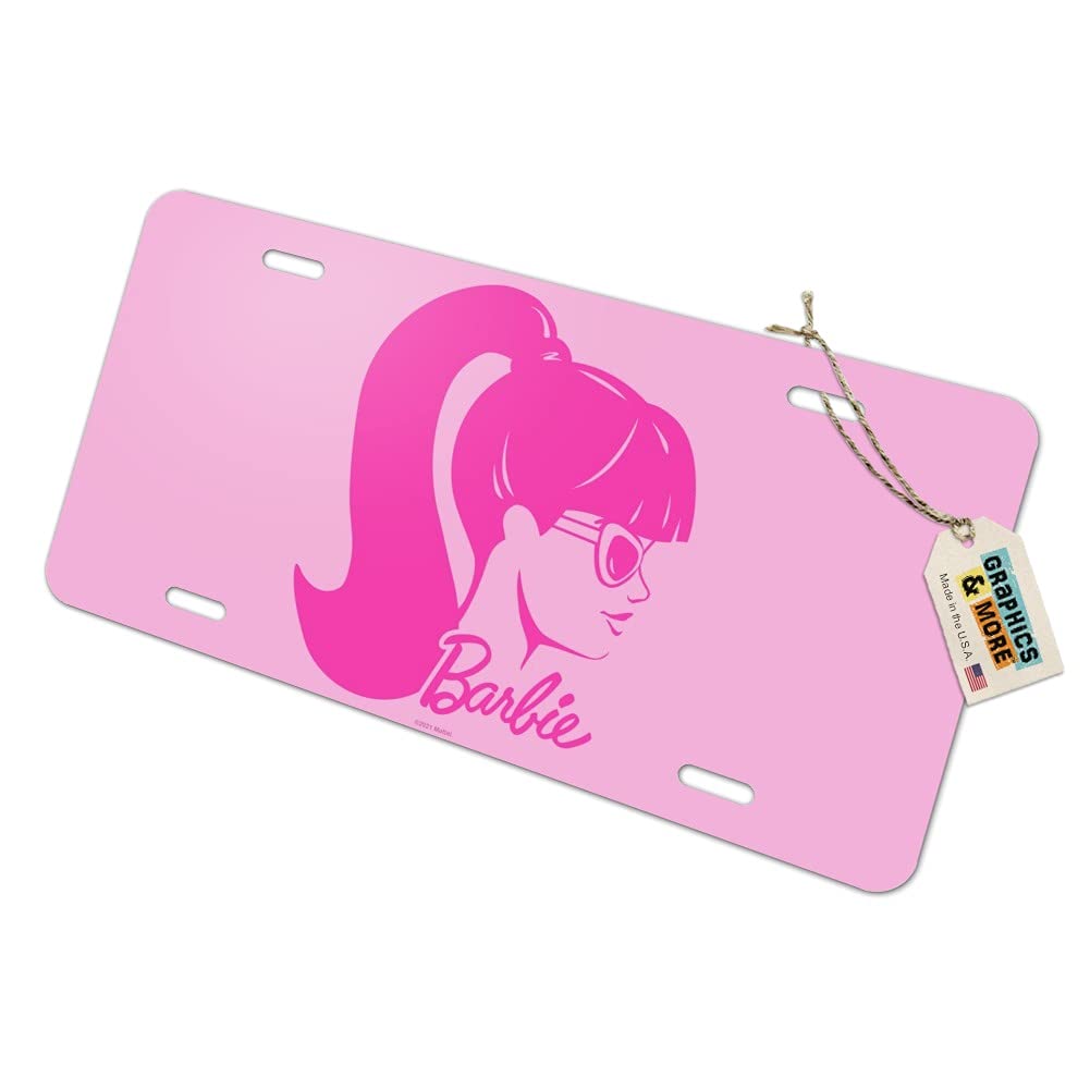 Barbie Icon Illustration Novelty Metal Vanity License Plate - Retro Graphics & Custom Car Decor for Girls' Room, Birthday Gifts & Vanity Accessories