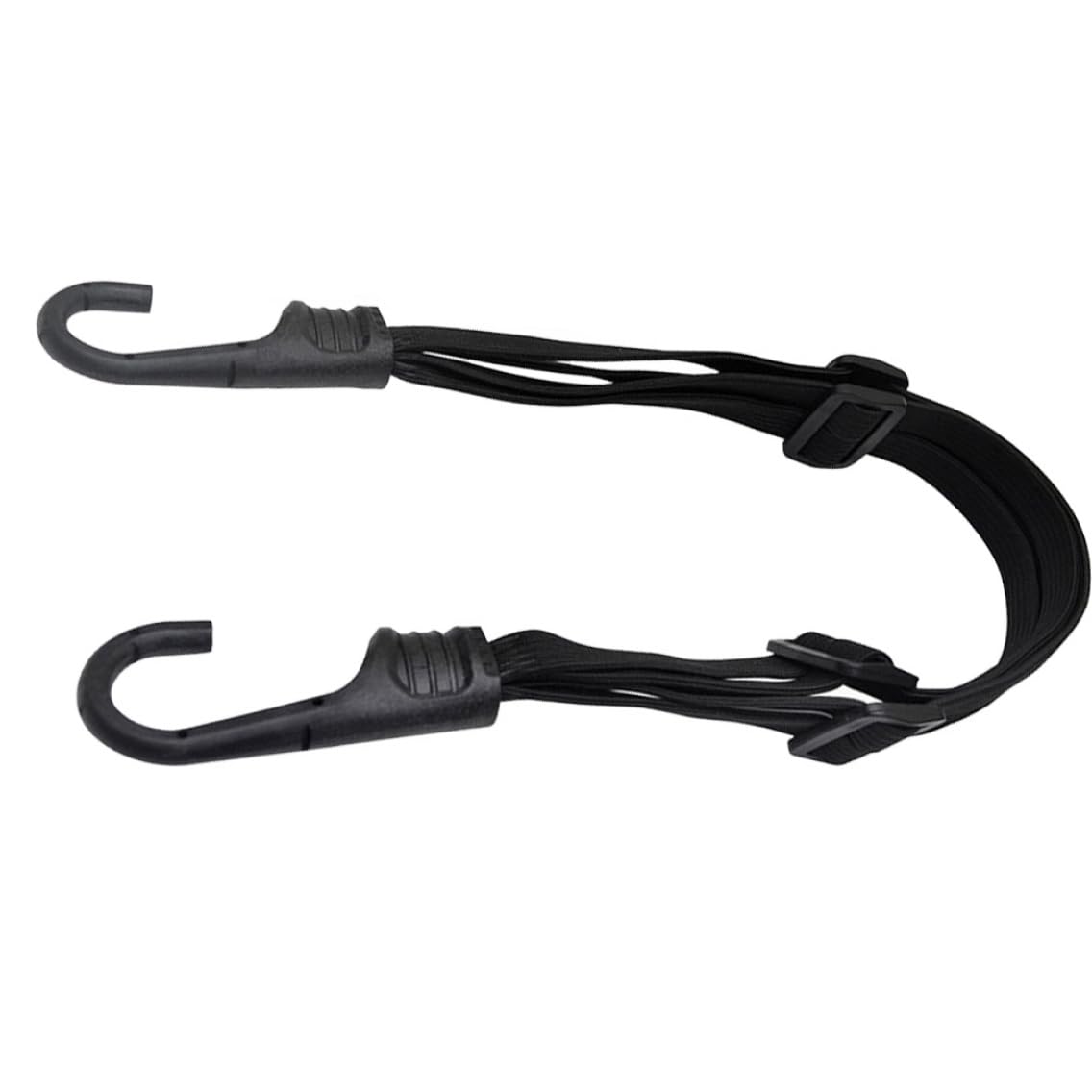 Adjustable Black Luggage Rubber Elastic Straps with Hooks for Motorcycle & Bike - Secure Travel Gear for Commuting, Camping & Outdoor Adventures