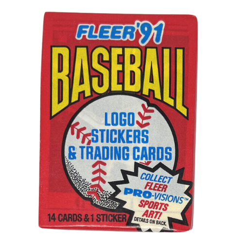 1991 Fleer Baseball Cards Unopened Pack - Vintage Baseball Card Collection for Collectors & Investors - Perfect for Sports Memorabilia Displays & Gift Giving