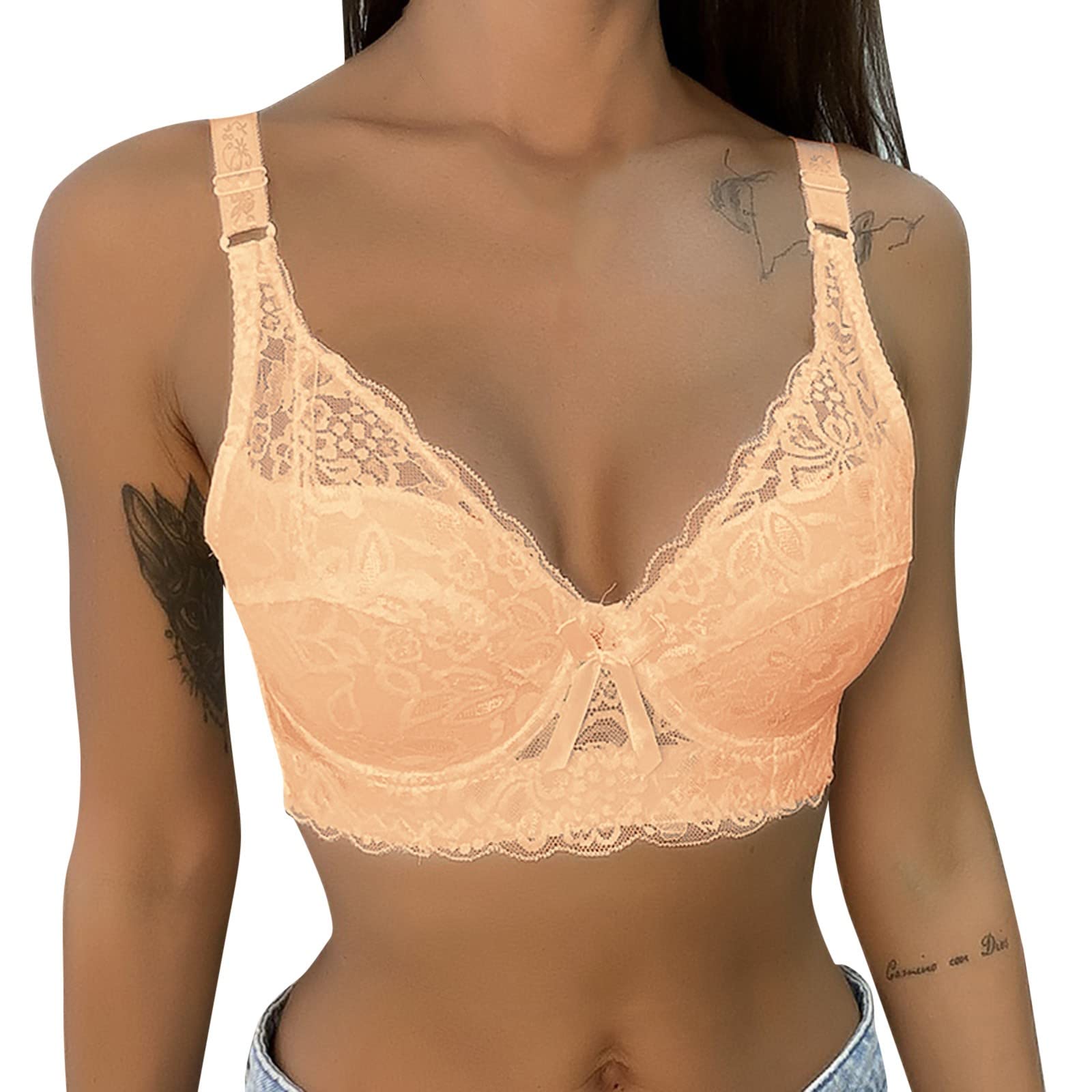 Sexy Lace Strapless Bra for Women - Transparent Lingerie Underwear with Thin Comfortable Design | Perfect for Date Night, Bridal Wear & Special Occasions