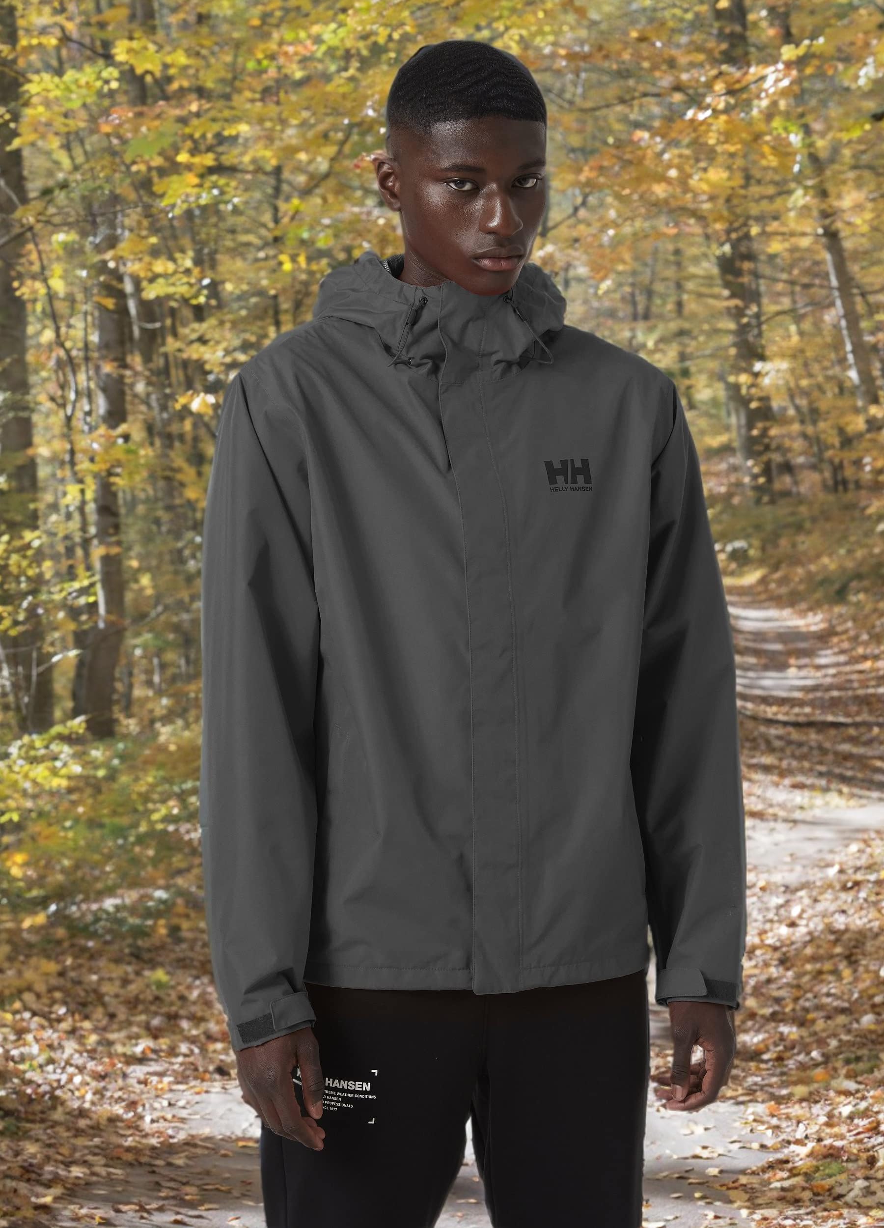 Helly Hansen 62047 Men's Seven J Waterproof Jacket - Lightweight Outdoor Raincoat for Hiking, Camping & Everyday Wear