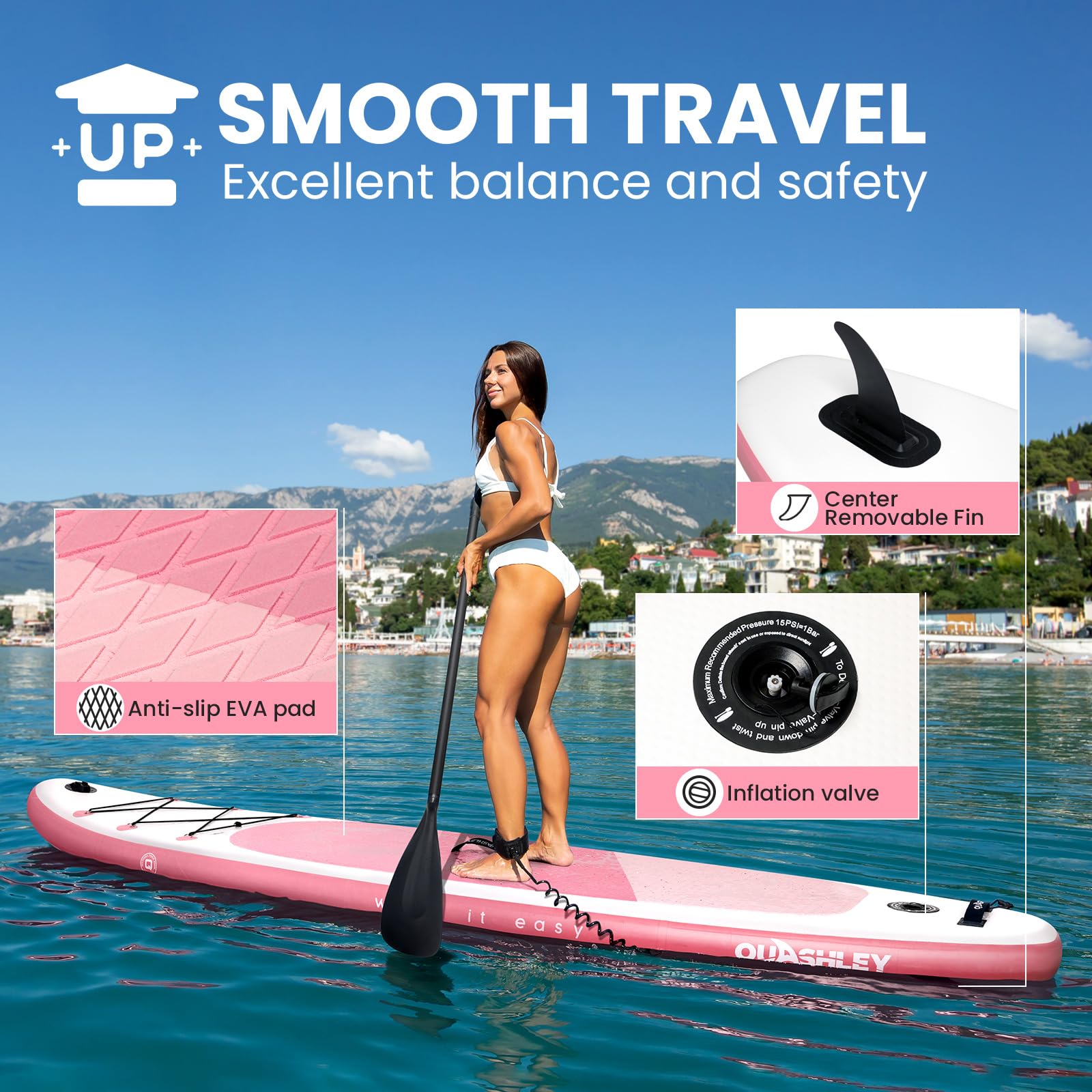 Inflatable Stand Up Paddle Board for Adults - Premium SUP Board with Paddle, Pump & Leash - Non-Slip Comfort Deck for Lakes, Rivers & Ocean Paddling