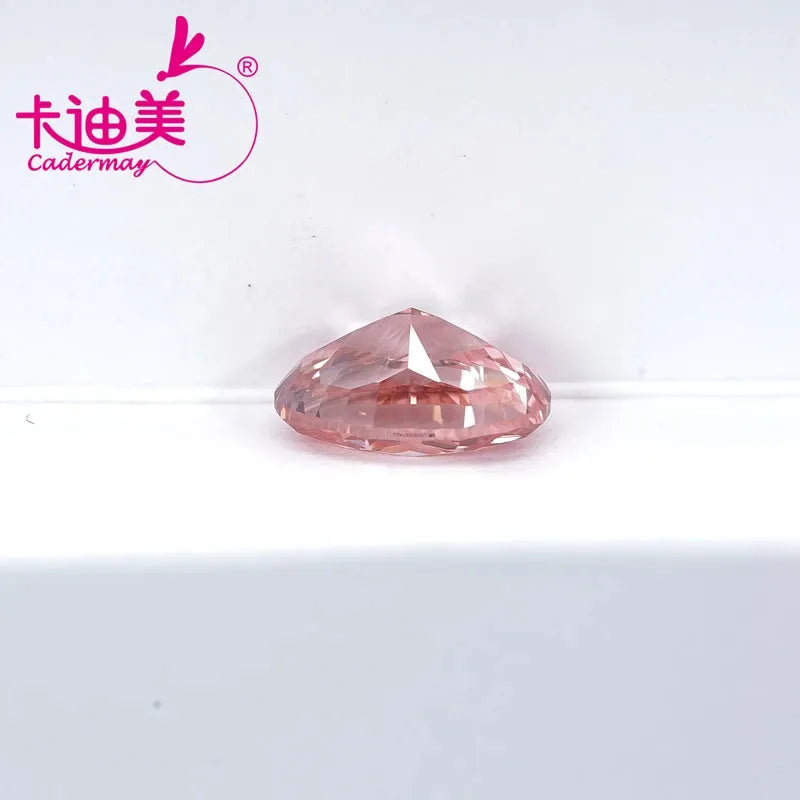 CADERMAY Oval Cut Fancy Pink VS1 Clarity CVD Lab Grown Diamond - Loose Gemstone for Wedding Jewelry Making & Engagement Rings | Perfect for Custom Fine Jewelry Design