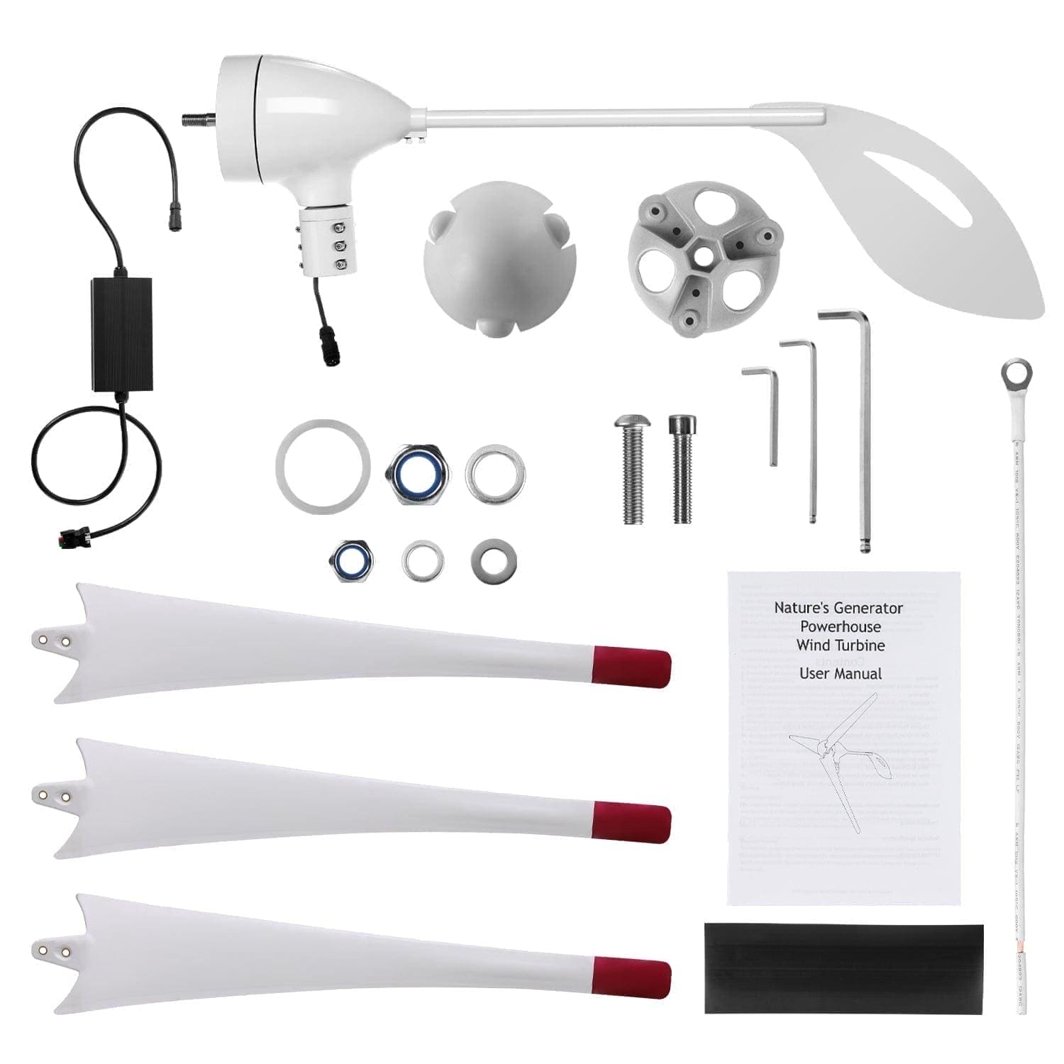 Refurbished Nature's Generator Powerhouse Wind Turbine - Portable Renewable Energy System for Off-Grid Living, Camping & Emergency Power Backup