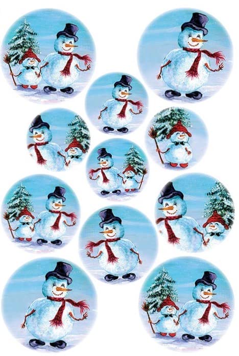 Snowmen Ornaments - 2 Sheets