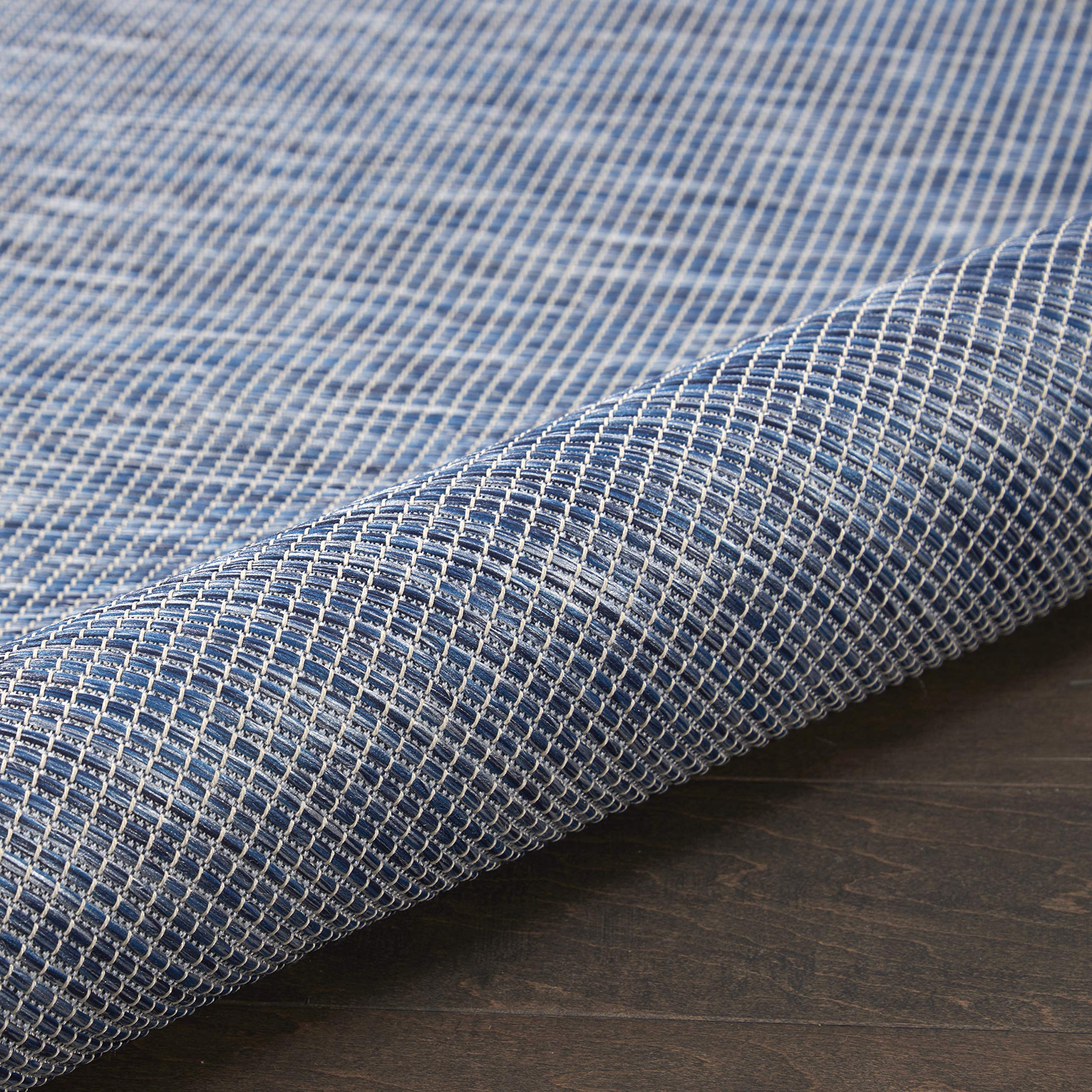 Nourison Positano Indoor-Outdoor Navy Blue 7' x 10' Area Rug - Easy to Clean, Non-Shedding, Stain Resistant - Perfect for Bedroom, Living Room, Dining Room, Backyard, Deck & Patio (7x10) - Great for High Traffic Areas & Outdoor Entertaining