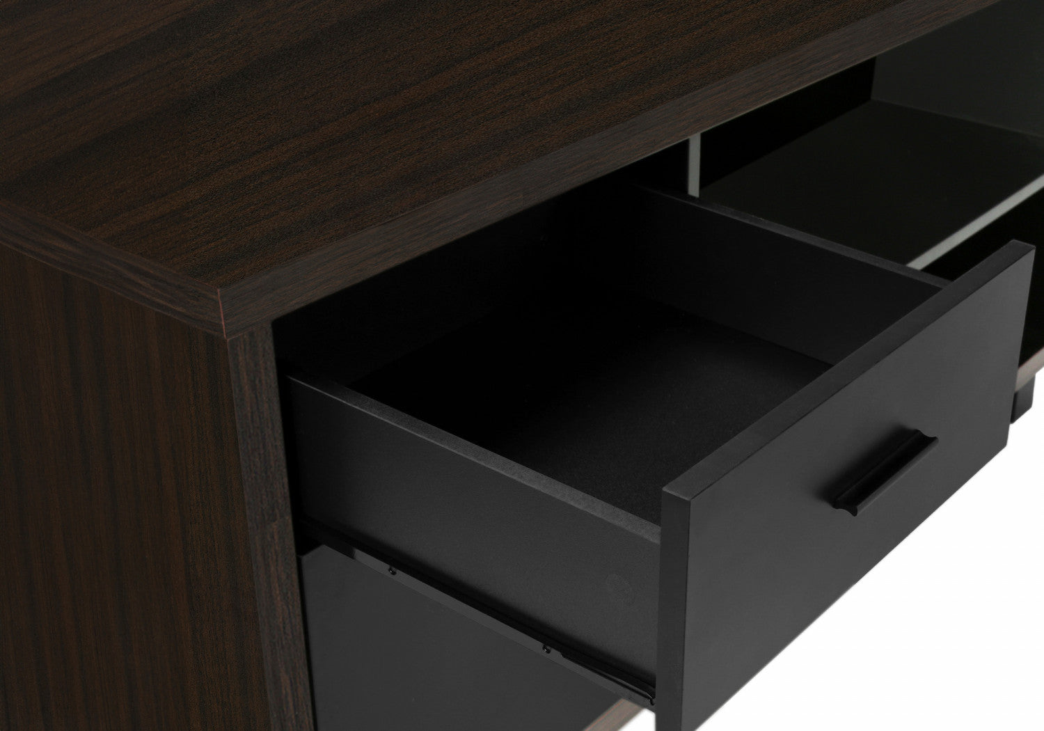 Runo Desk - Espresso Brown Home Office Desk for Small Spaces | Modern Writing & Computer Desk for Work or Study | Perfect for Apartments, Dorms & Workspaces