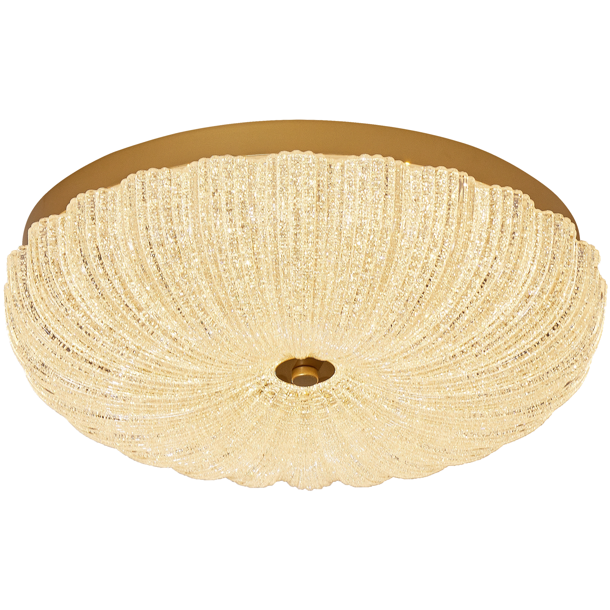 Allure 31W CCT LED 400mm Crystalline Flush Mount Ceiling Light in Gold - Perfect for Bedroom, Living Room & Hallway Lighting