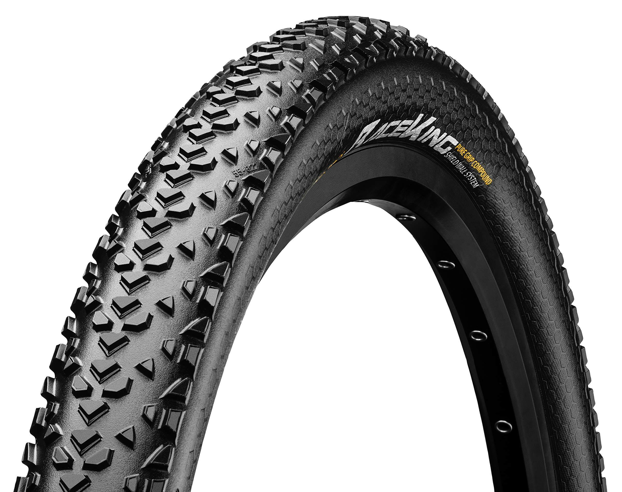Continental Race King Mountain Bike Tire - Tubeless, Folding, Black, PureGrip, ShieldWall System, E25 | High-Performance MTB Tire for Trail Riding & All-Mountain Adventures