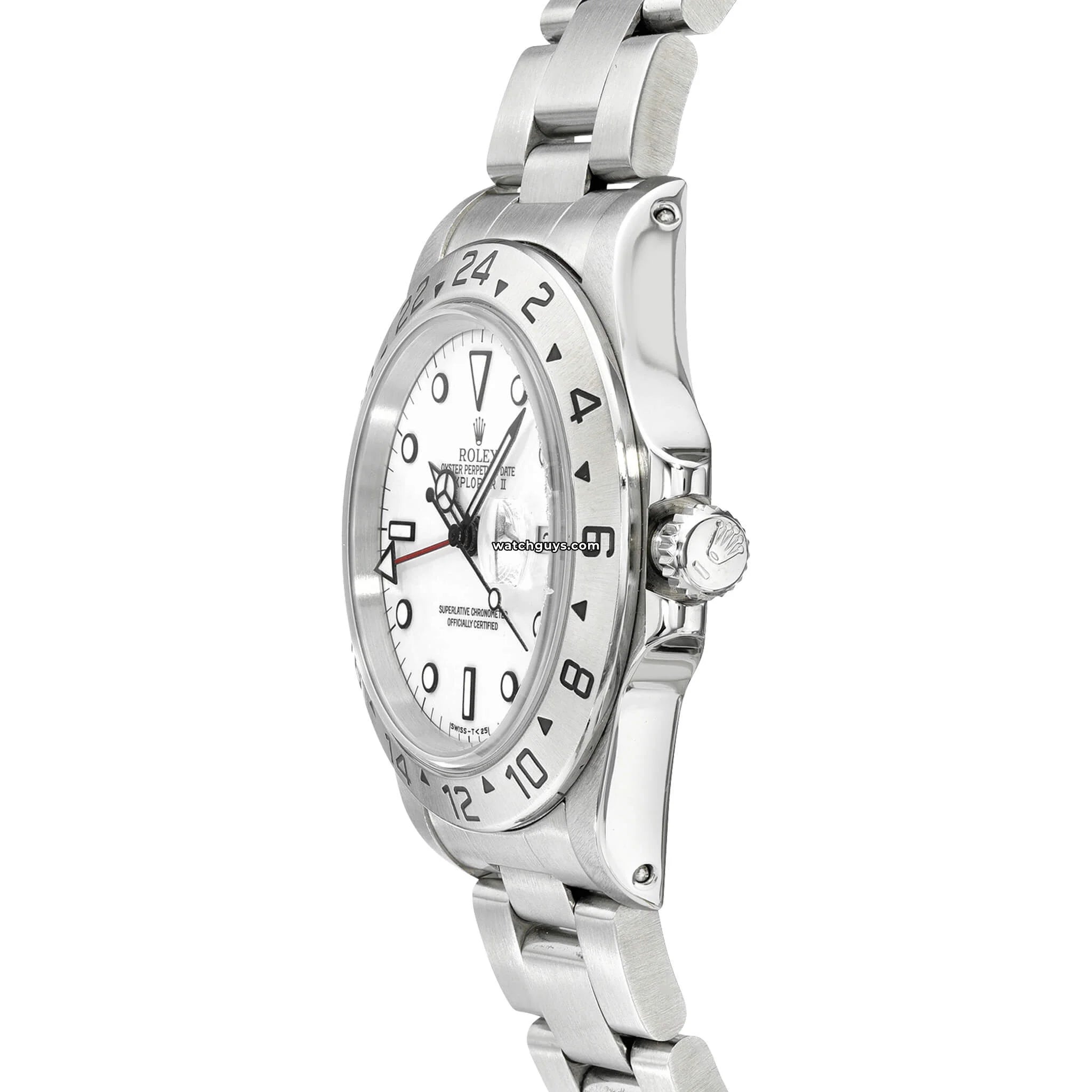 Rolex Explorer II 16570 Polar White Dial Stainless Steel Men's Watch - Luxury Sports Timepiece for Outdoor Adventures & Travel