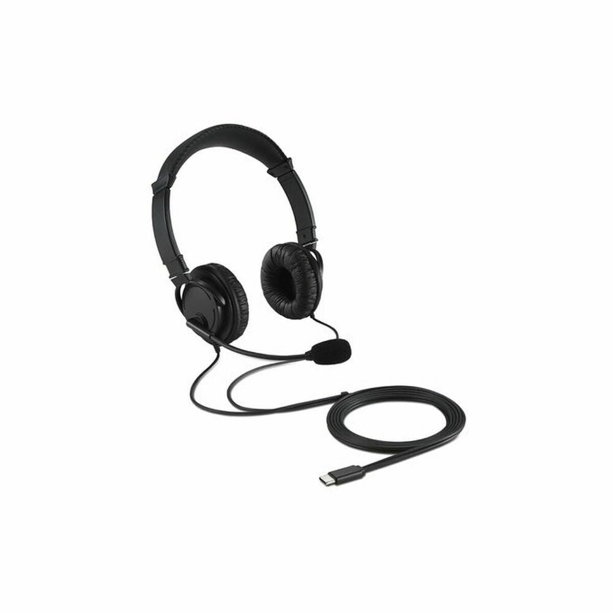 Kensington Wired USB-C Headphones with Microphone - Noise Cancelling Adjustable, Hi-Fi Stereo Sound, Padded Ear Cushions for Office, Gaming & Music Listening
