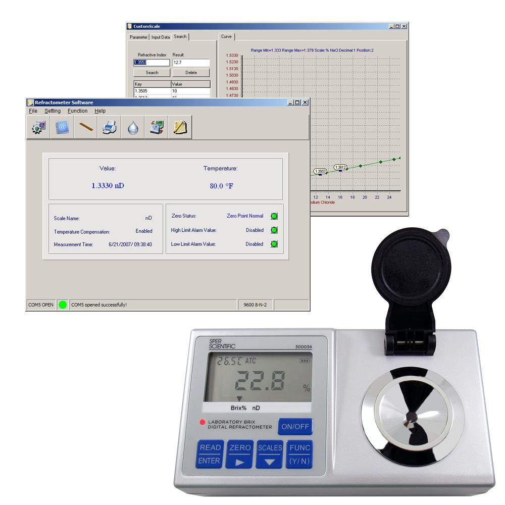 Digital Refractometer for Lab Use - Programmable Brix Measurement Tool | Ideal for Brewing, Winemaking, Food Processing & Scientific Research