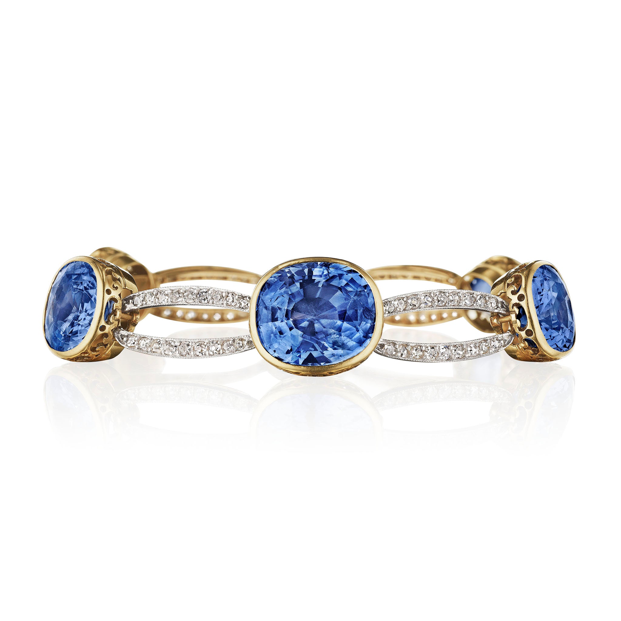 Exquisite Belle Époque Convertible Sapphire & Diamond Necklace | 14K Gold Pendant & Chain | Elegant Bridal, Anniversary & Evening Wear Jewelry Gift