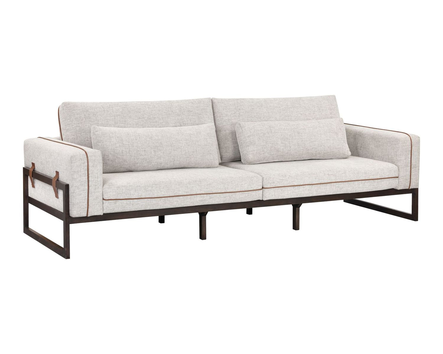 Belinda Sofa Rhapsody Greige - Modern Upholstered Living Room Couch for Home & Office - Perfect for Lounging, Entertaining & Small Spaces