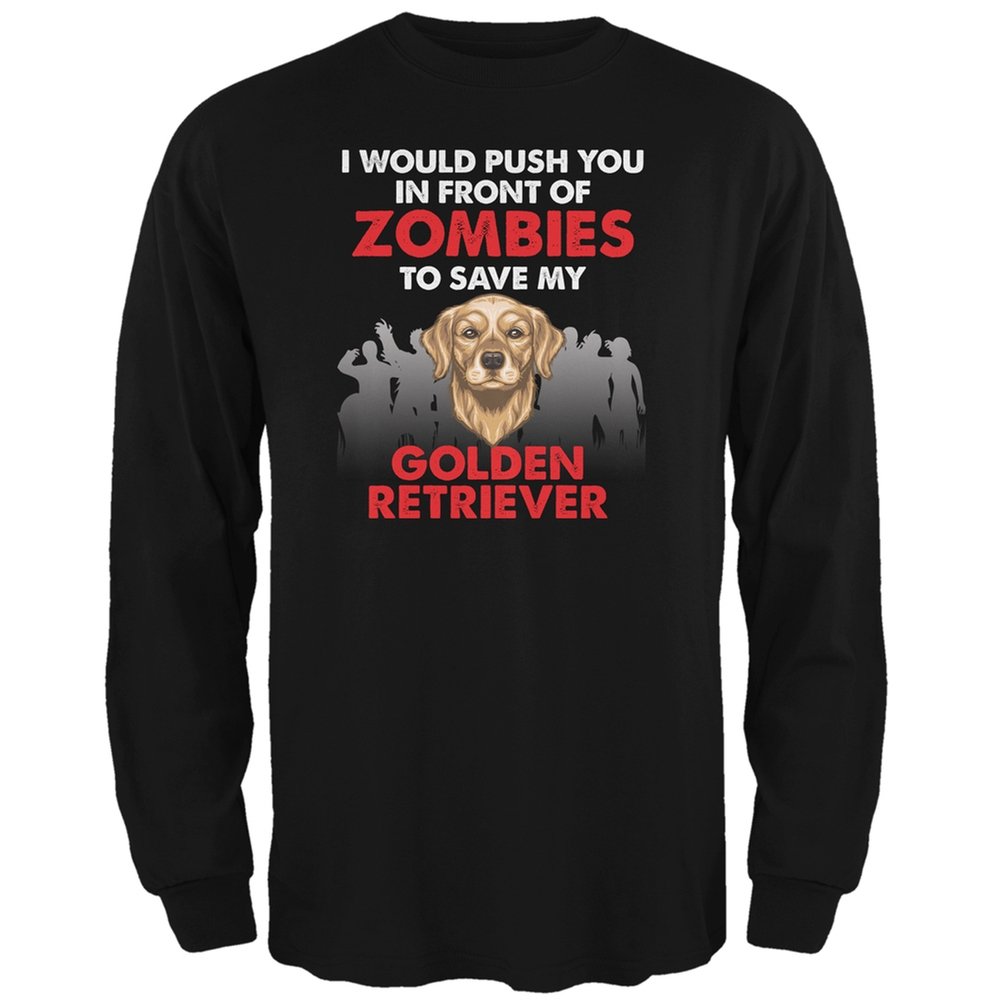 Golden Retriever Lover Black Adult Long Sleeve T-Shirt - Dog Owner Gift, Casual Wear for Dog Walks & Pet Events
