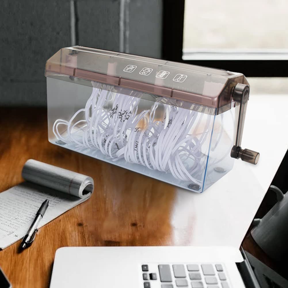 iayokocc Mini Hand Shredder - Portable Manual Paper Shredder for Home & Office - Desktop Stationery Organizer - Secure Shredding for Documents, Notes, Bills, Photos | Perfect for Travel, Small Spaces & Confidential Paper Disposal
