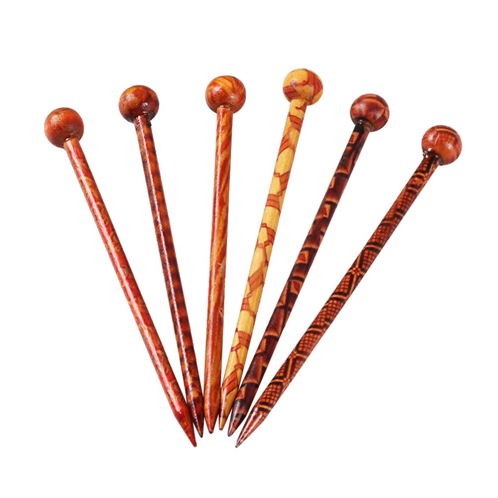 12Pcs Vintage Wood Hair Sticks - Chinese Bun Maker Hairpins for Women, Hair Accessories & Chignon Maker (As Shown) - Perfect for Updos, Weddings & Traditional Hairstyles
