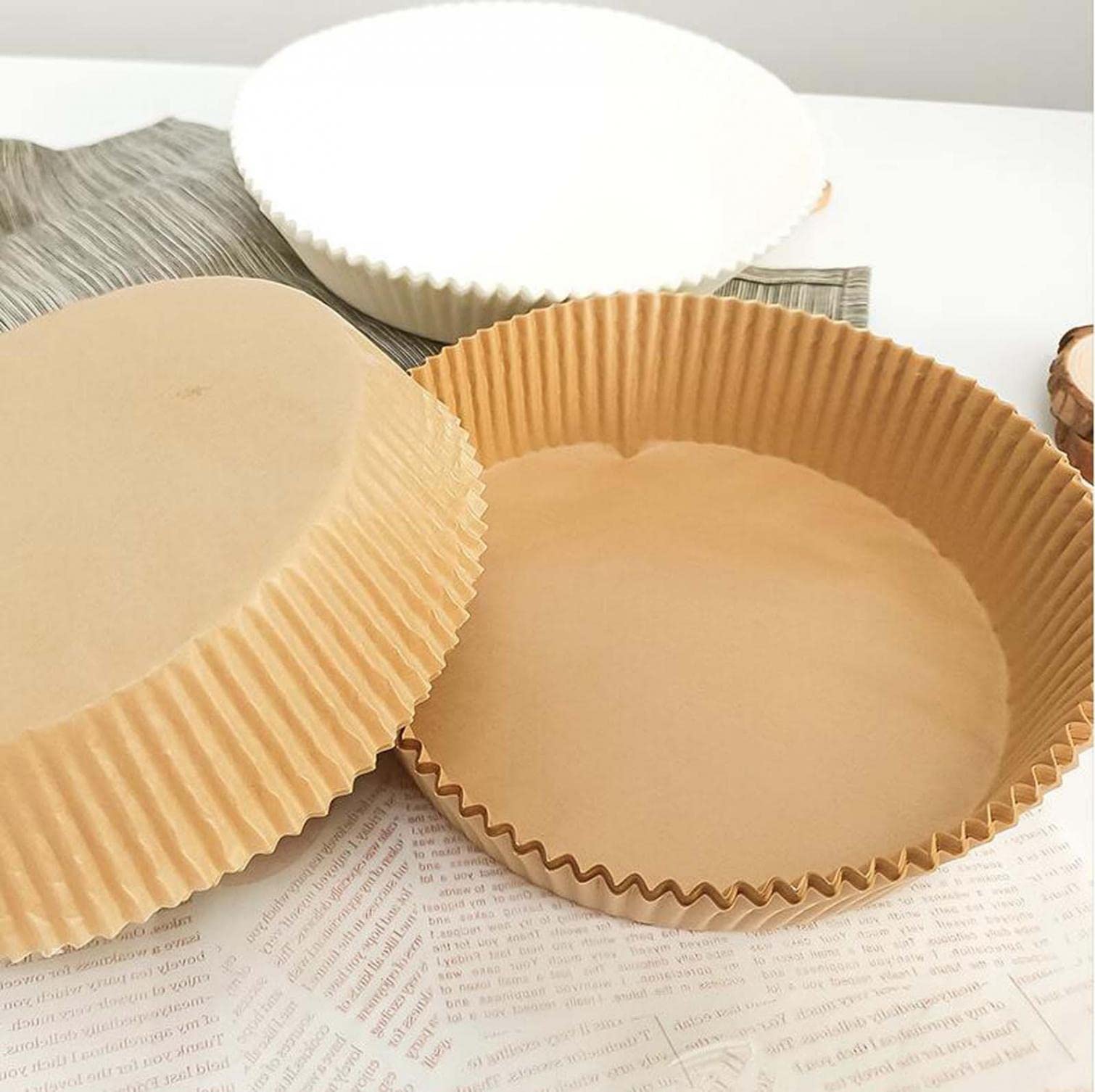 Non-Stick Air Fryer Disposable Paper Liners - 50PCS 6.3