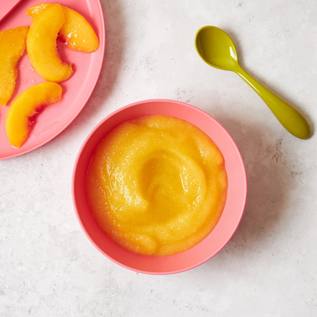 Organic Peach and Pear Baby Food Puree - Healthy Homemade Fruit Blend for Infants & Toddlers - Perfect for Snacks, Weaning, and On-the-Go Feeding