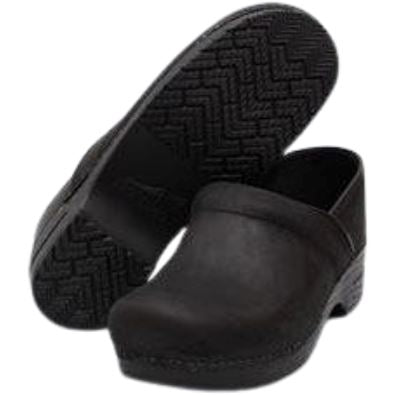 DANSKO Professional Women's Black Oiled Leather Clogs - Comfortable Slip-Resistant Work Shoes for Nurses, Chefs & Healthcare Workers