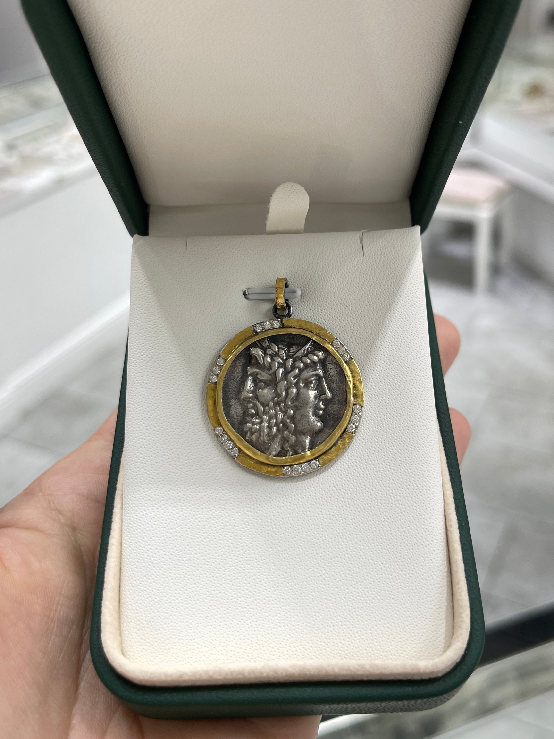 24K Gold & Diamond Medallion Pendant for Men & Women - Luxury Hip Hop Jewelry Gift for Birthday, Anniversary & Special Occasions | Janus & Janus
